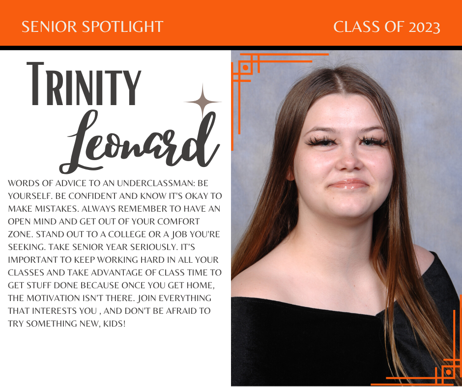 Senior Spotlight--Trinity Leonard