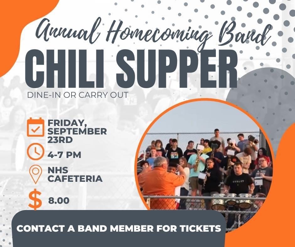 Annual Homecoming Band Chili Supper