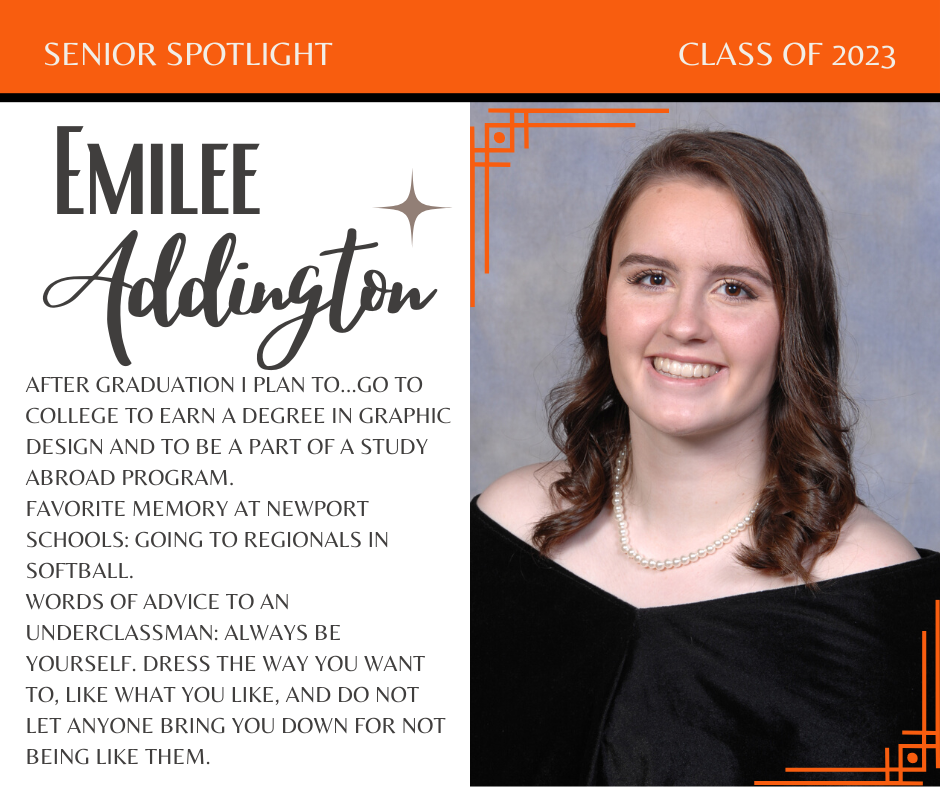 Senior Spotlight--Emilee Addington