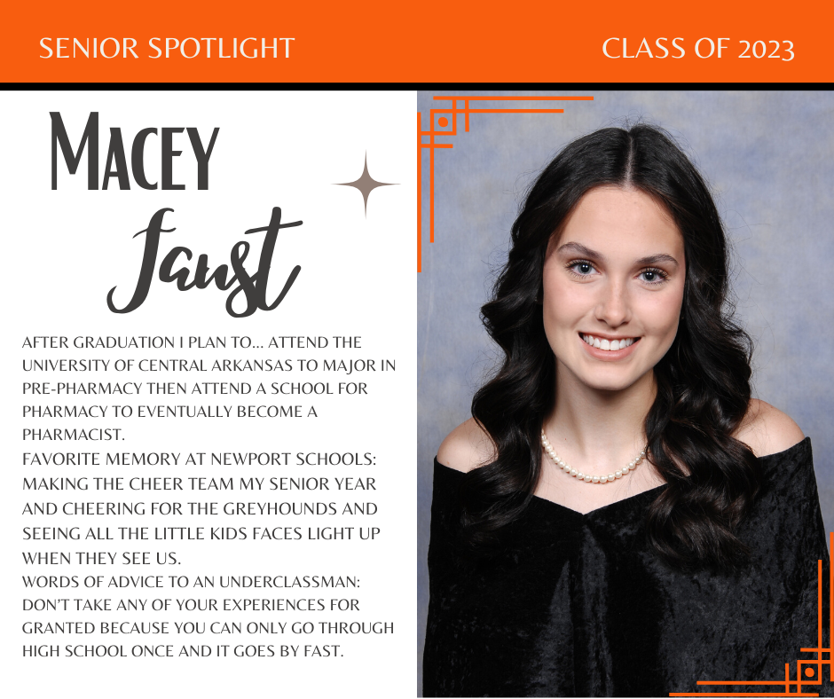 Senior Spotlight--Macey Faust