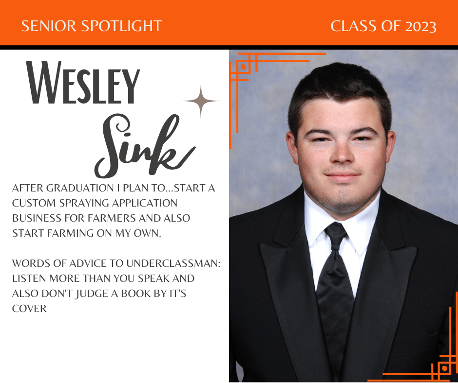Senior Spotlight--Wesley Sink