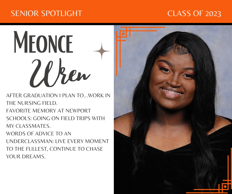 Senior Spotlight--Meonce Wren