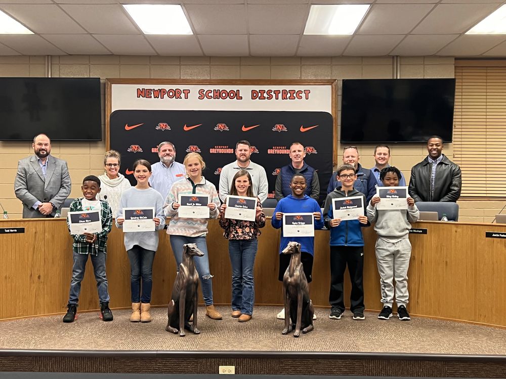 NES Students Recognized by the School Board