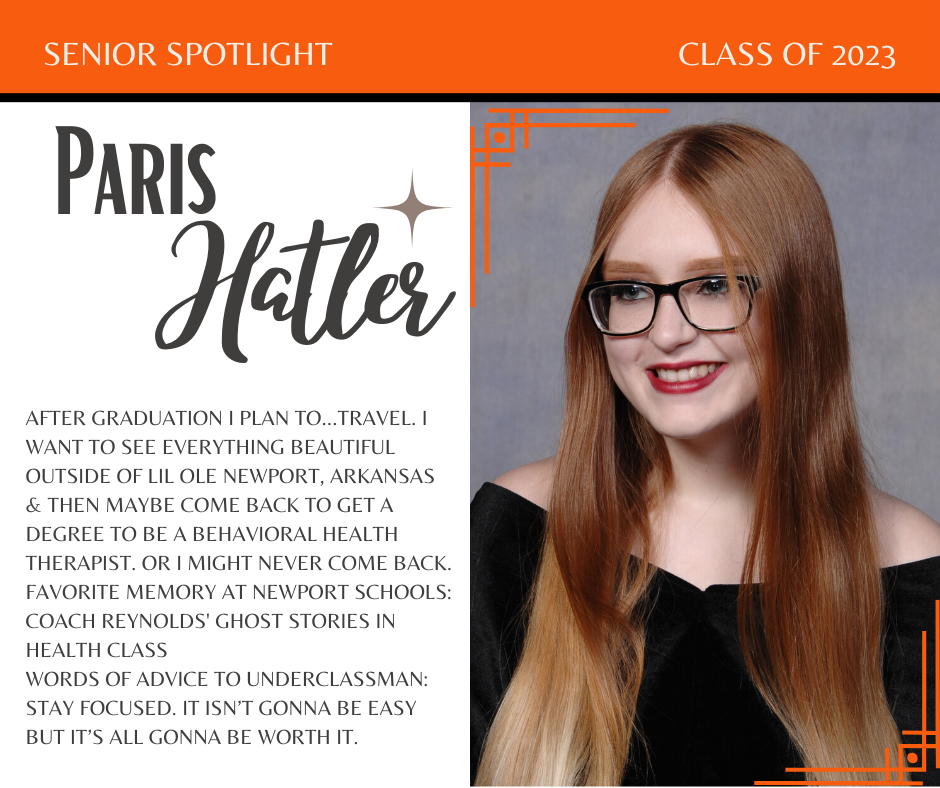 Senior Spotlight--Paris Hatler
