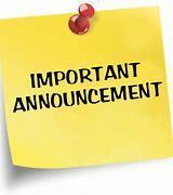 Important Announcement