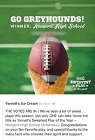 Yarnell's Sweetest Play of the Year Award!